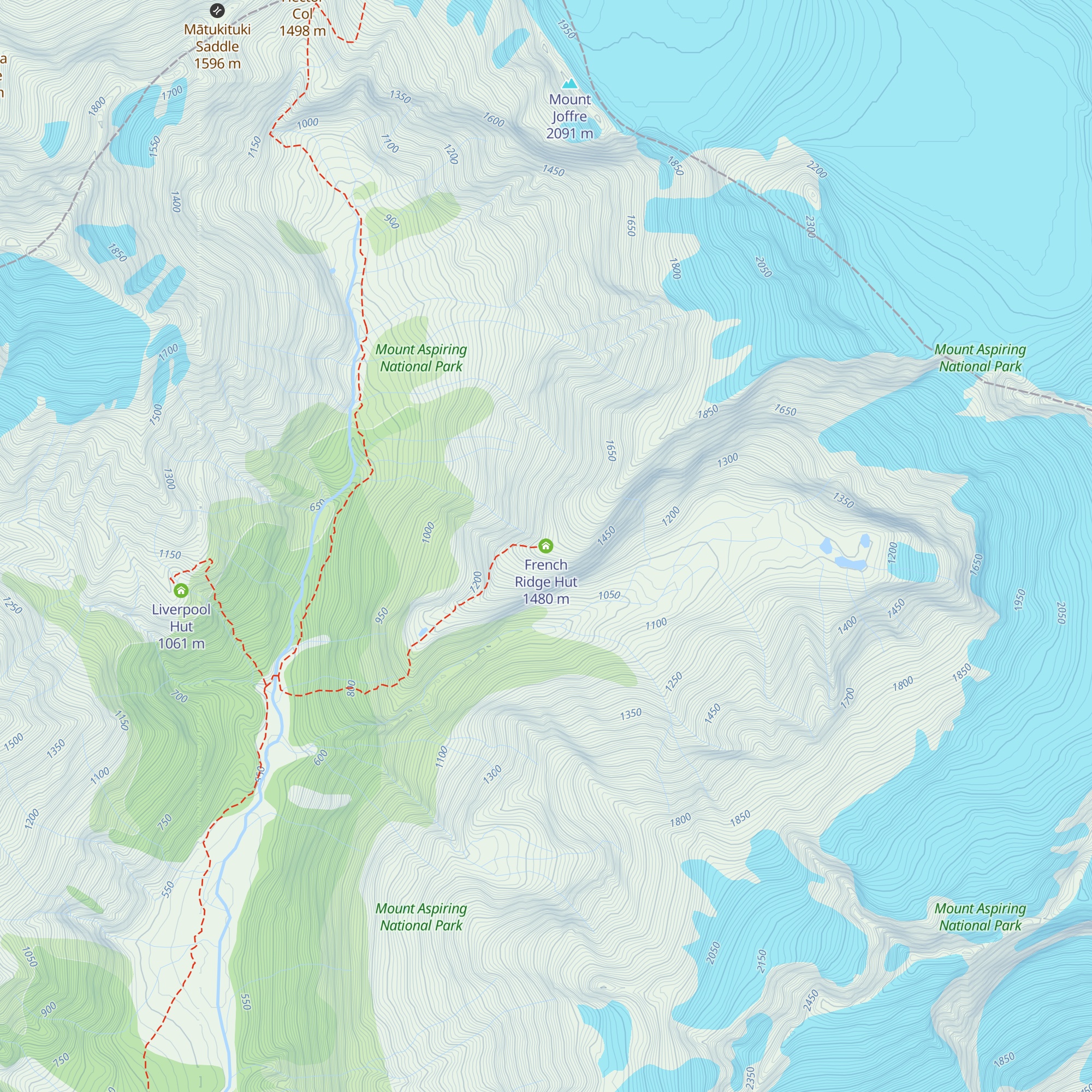 French Ridge Hut map
