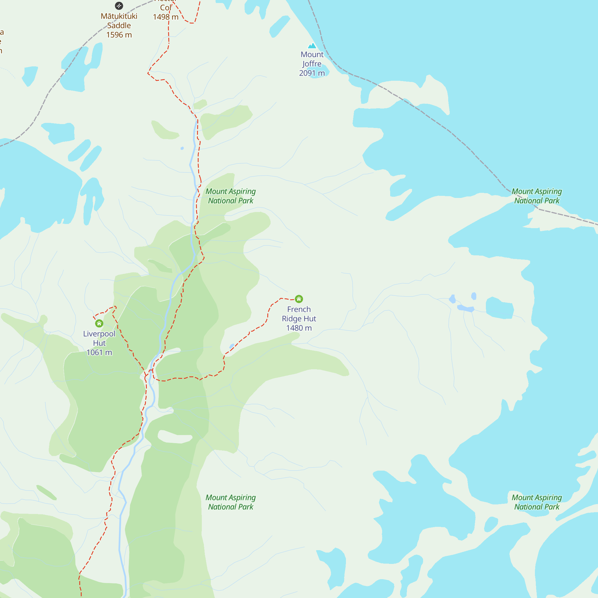 French Ridge Hut map