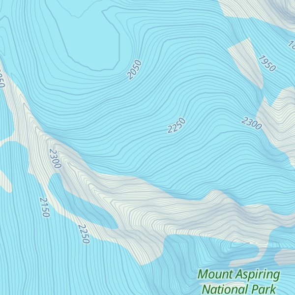 Map of Mount Aspiring/Tititea