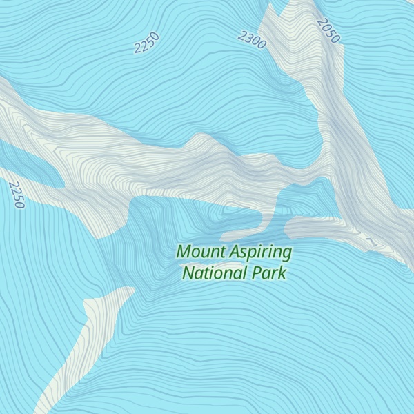 Map of Mount Aspiring / Tititea