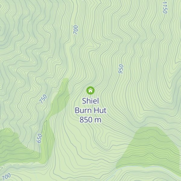 Map of Shiel Burn Hut