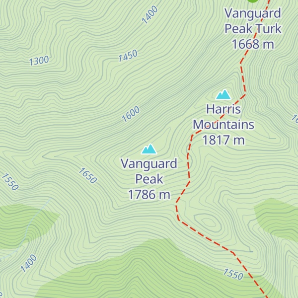 Map of Vanguard Peak