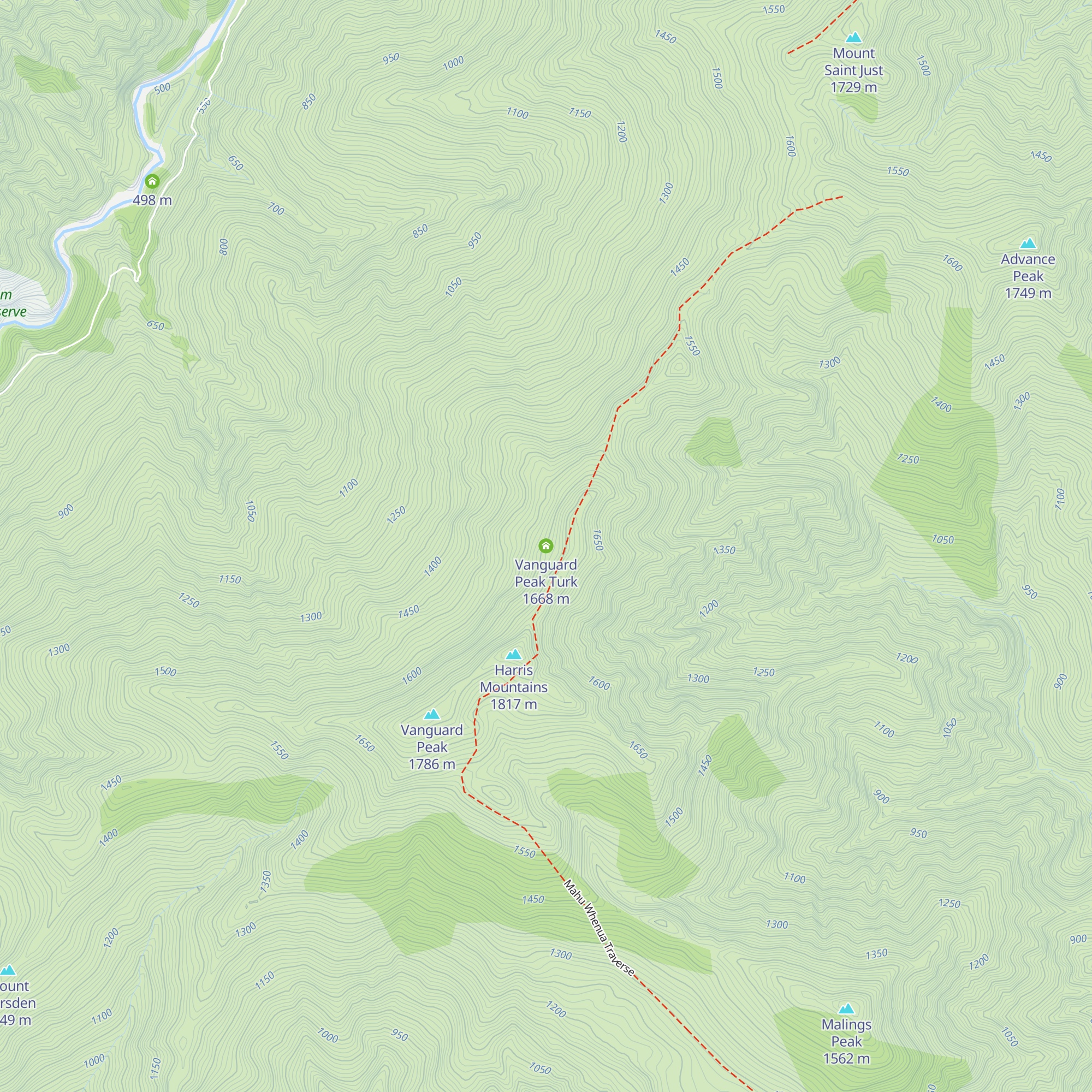 Vanguard Peak Turk map