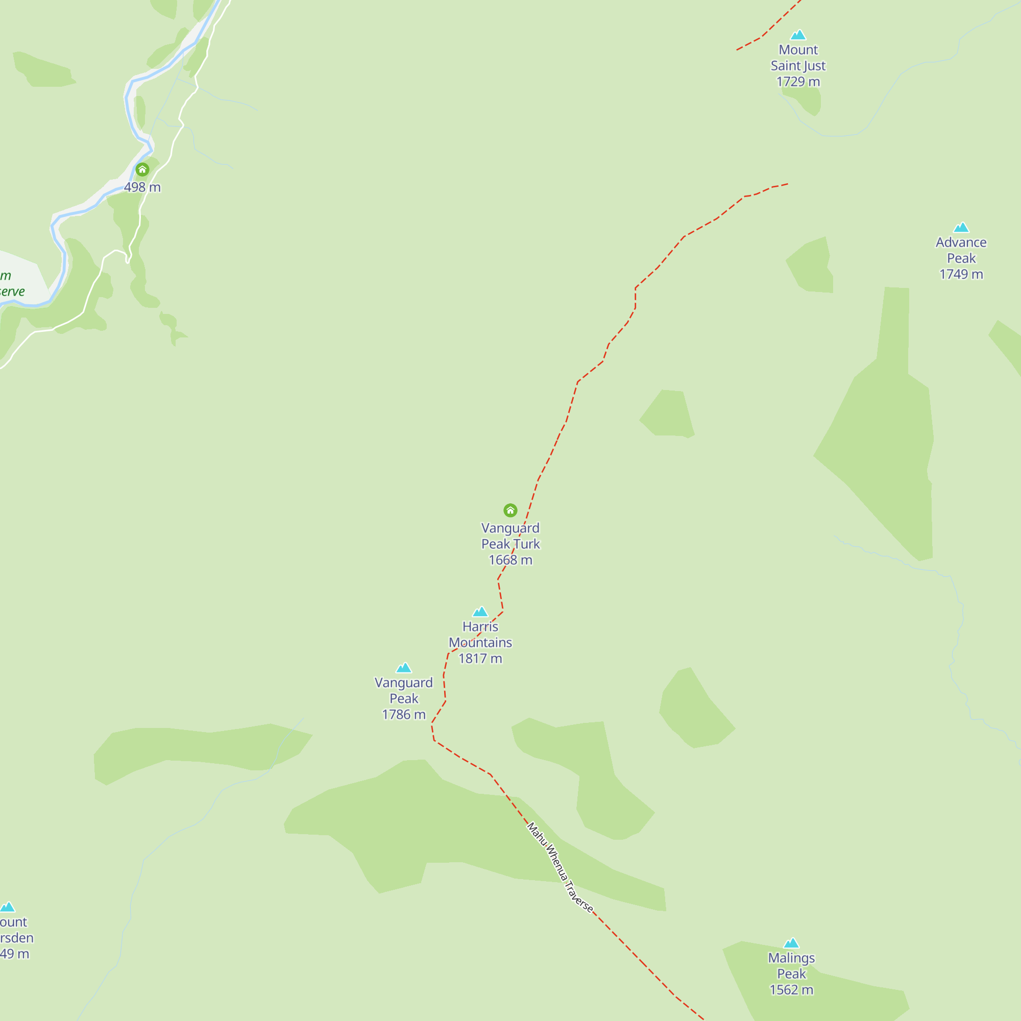 Vanguard Peak Turk map