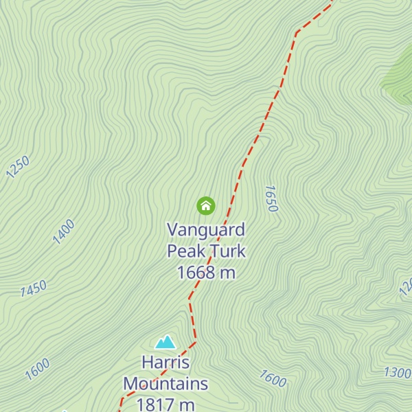 Map of Vanguard Peak Turk