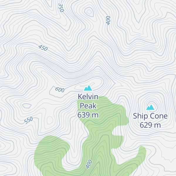 Map of Kelvin Peak