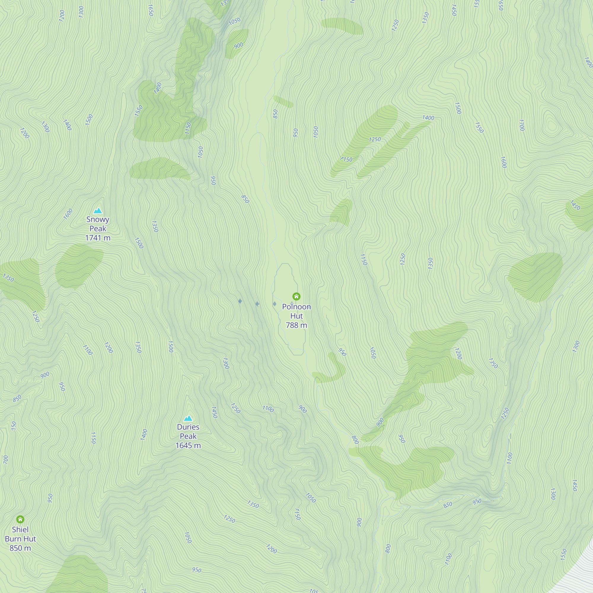 Polnoon Hut map