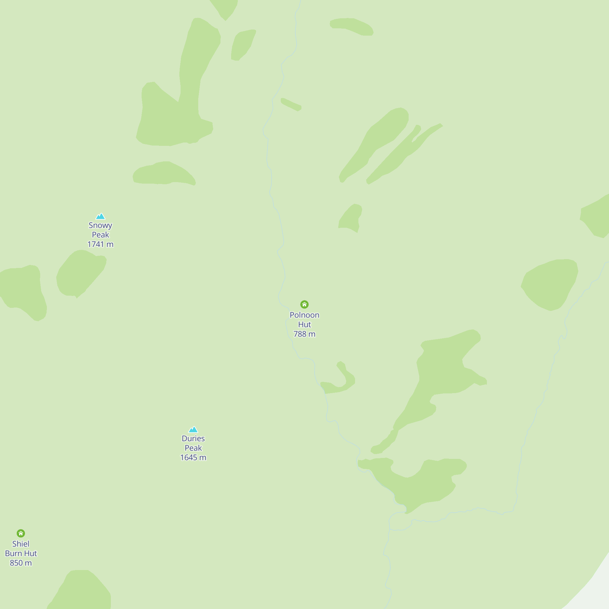 Polnoon Hut map