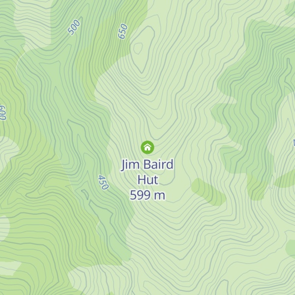 Map of Jim Baird Hut