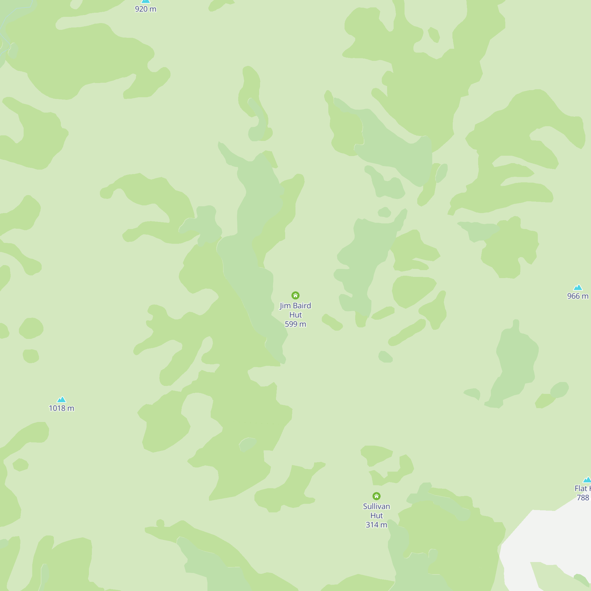 Jim Baird Hut map
