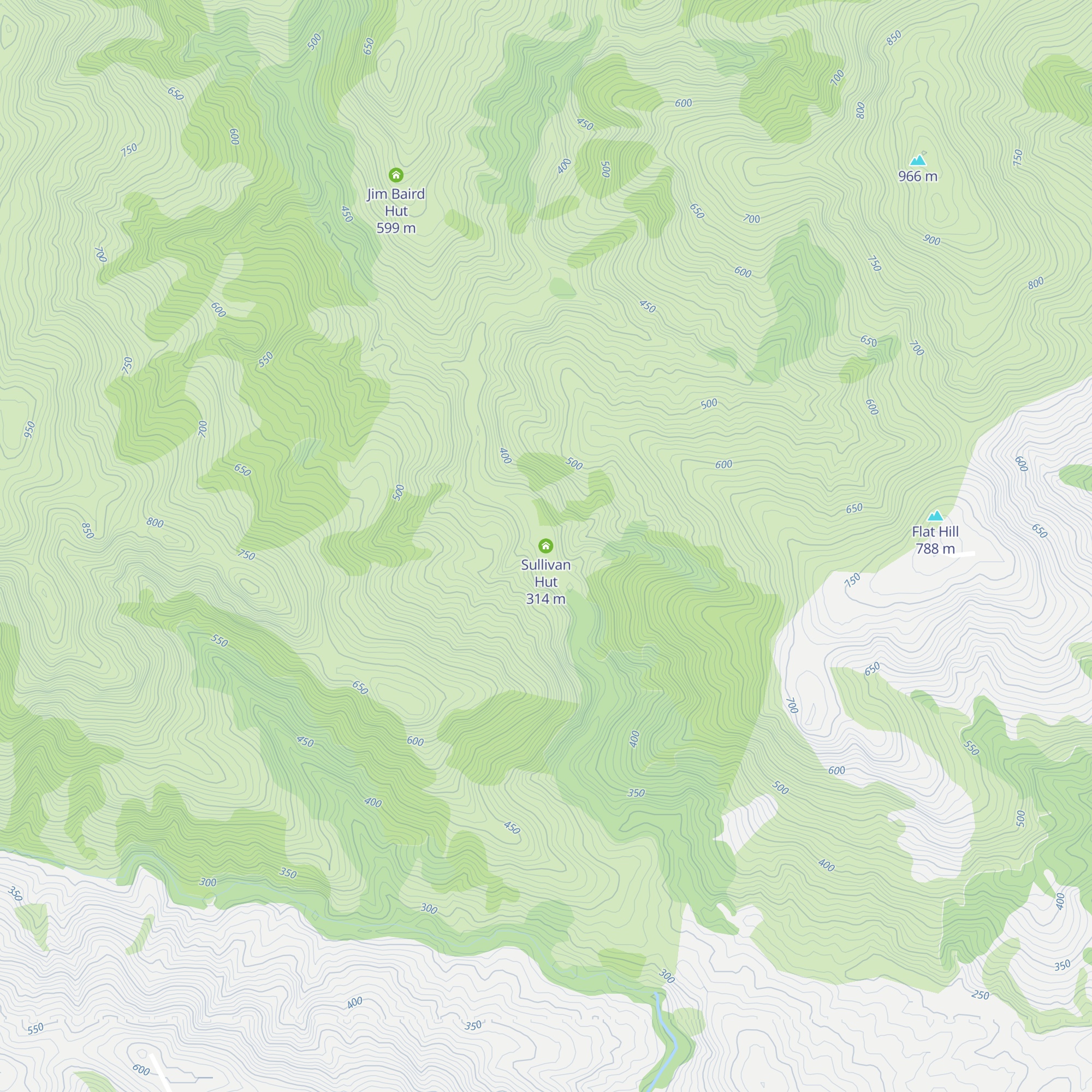 Sullivan Hut map