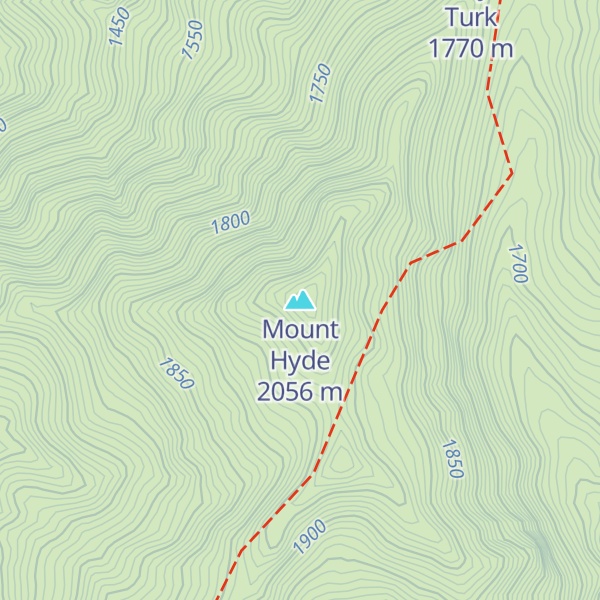 Map of Mount Hyde