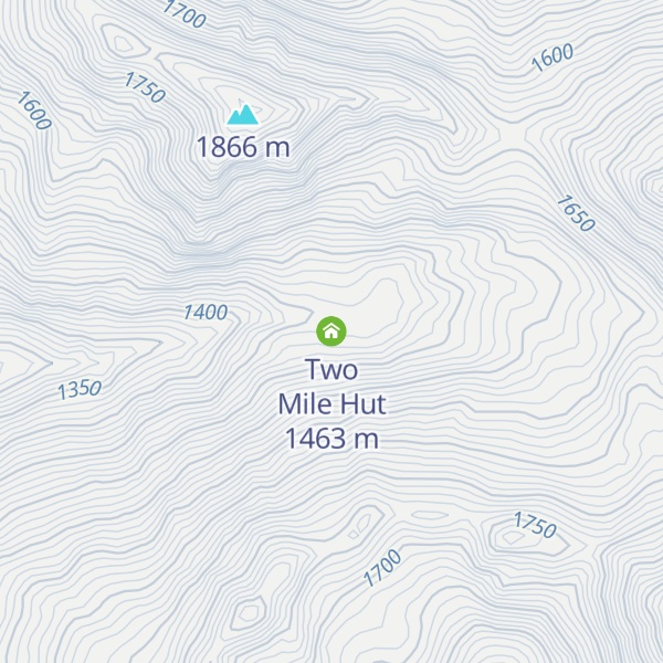 Map of Two Mile Hut