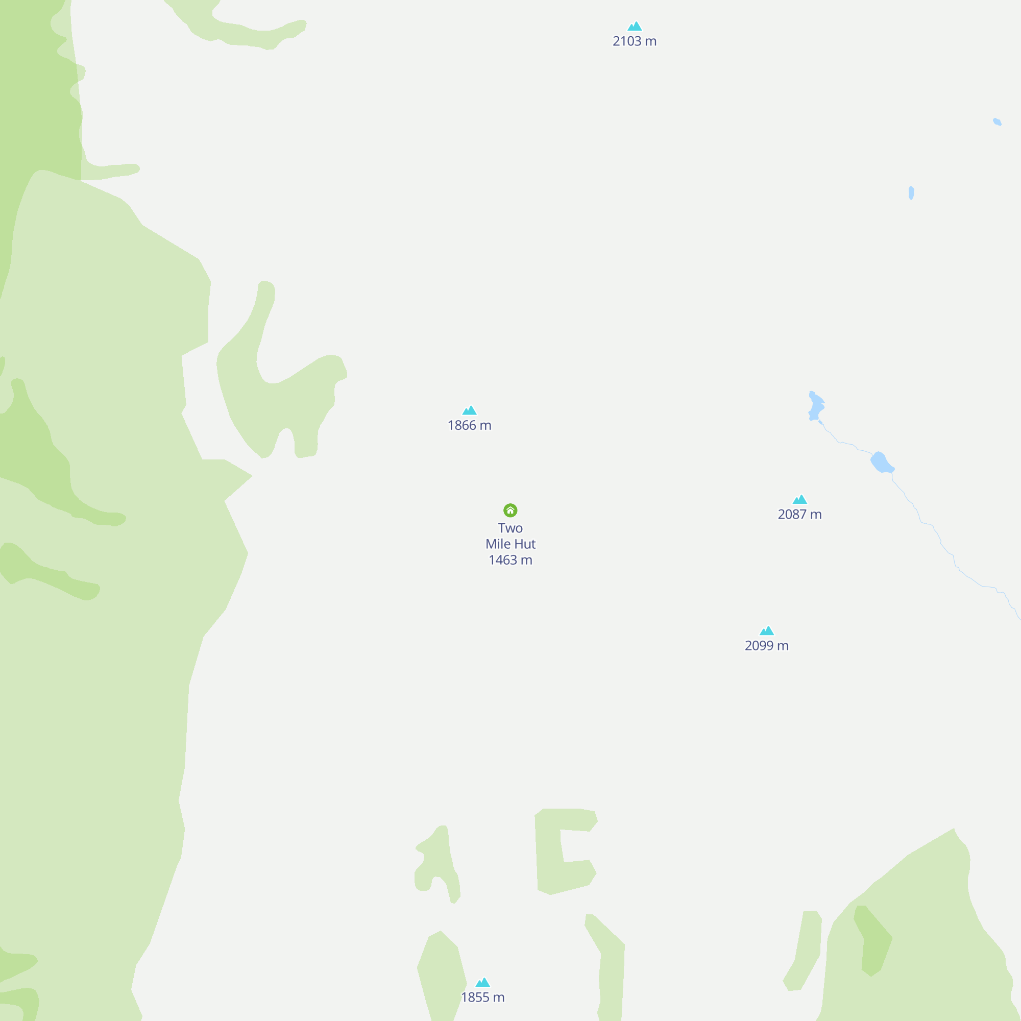 Two Mile Hut map