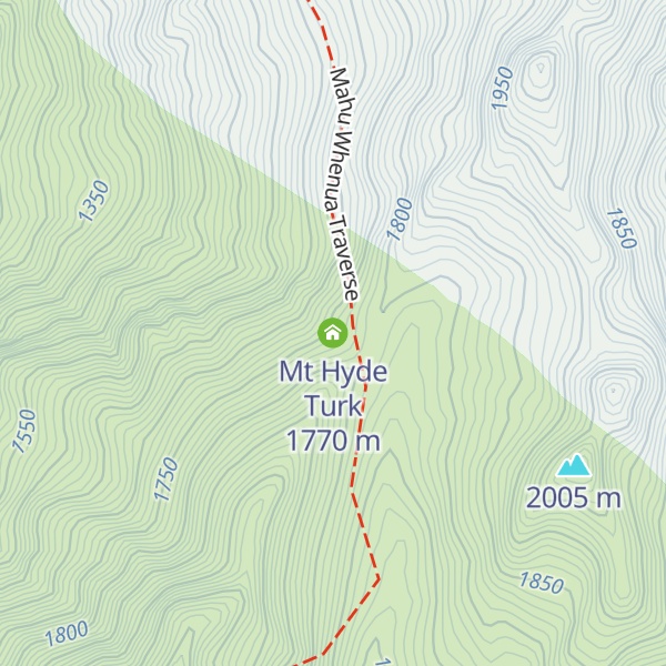 Map of Mt Hyde Turk