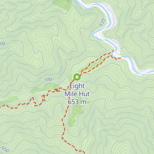 Map of Eight Mile Hut