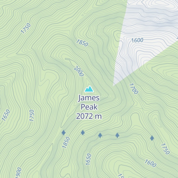 Map of James Peak