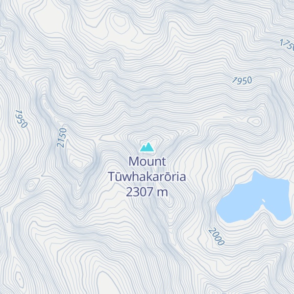 Map of Mount Tūwhakarōria