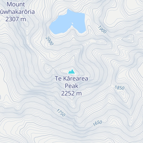Map of Te Kārearea Peak
