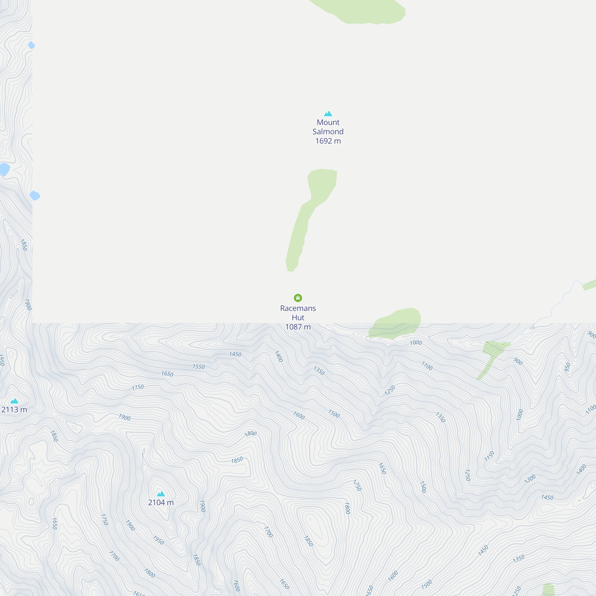 Racemans Hut map