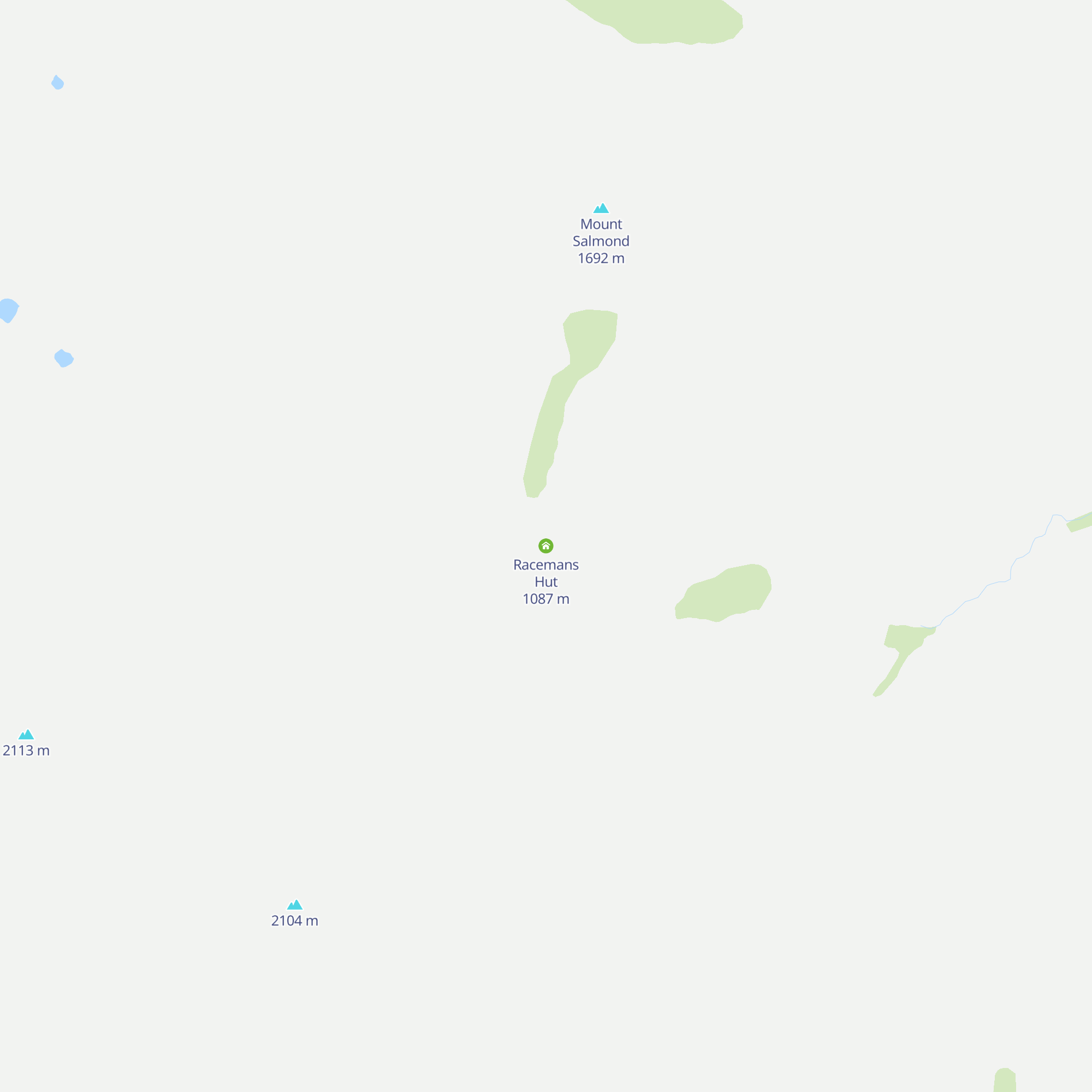 Racemans Hut map