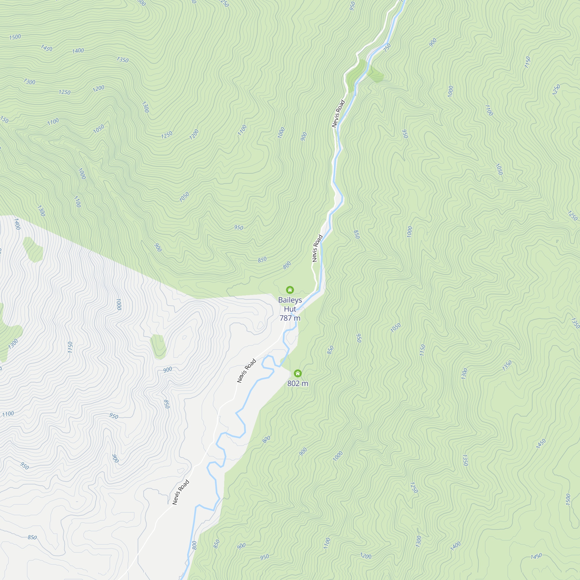 Baileys Hut map