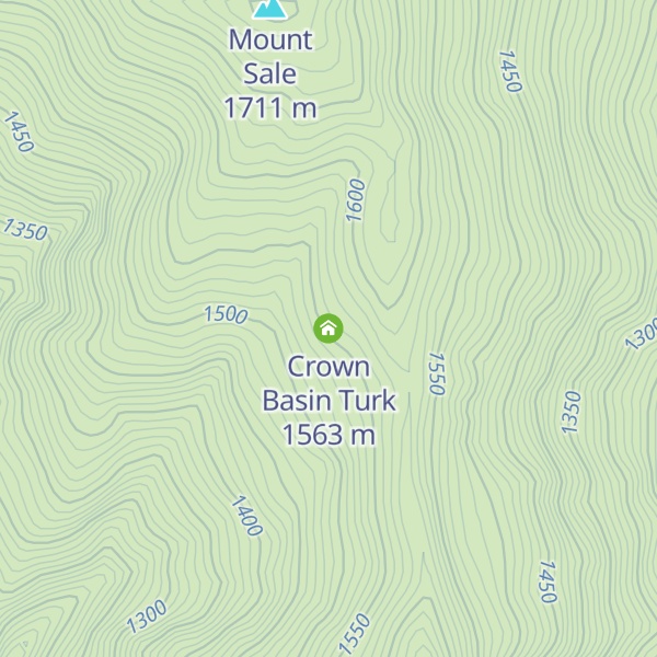 Map of Crown Basin Turk