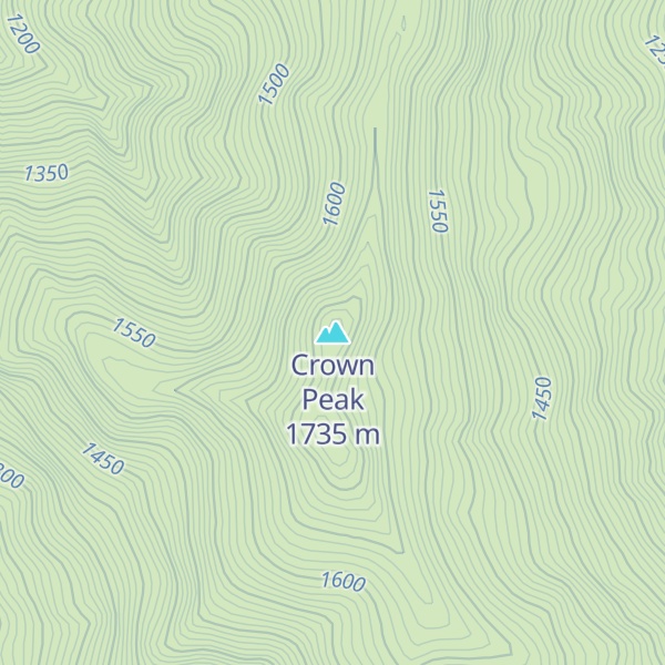 Map of Crown Peak
