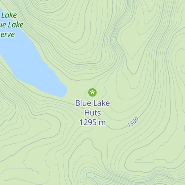 Map of Blue Lake Huts