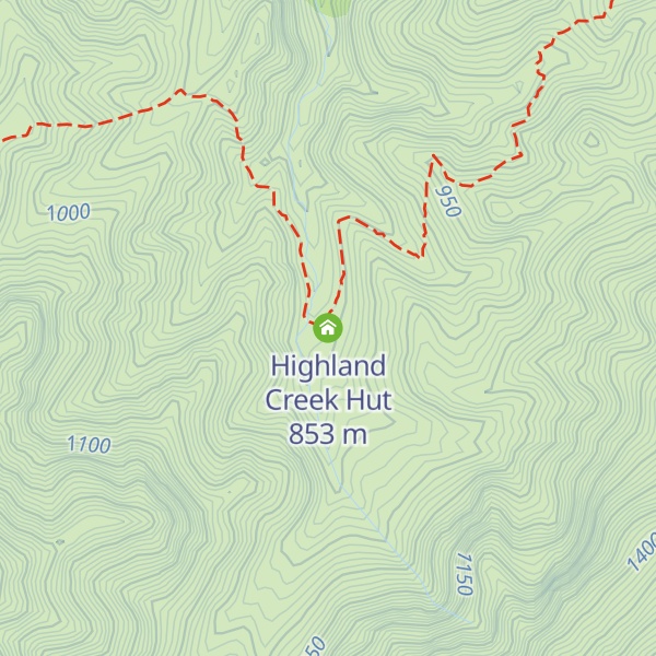 Map of Highland Creek Hut