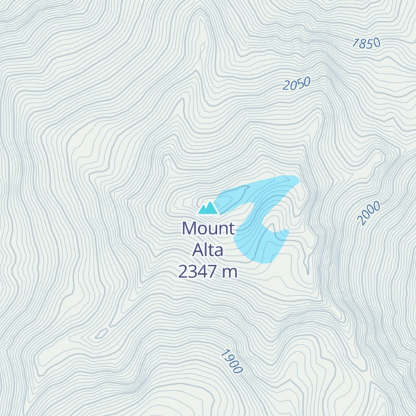 Map of Mount Alta