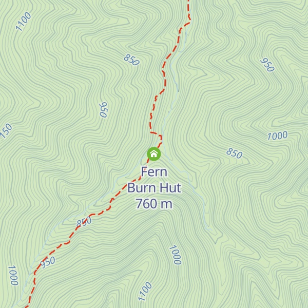 Map of Fern Burn Hut