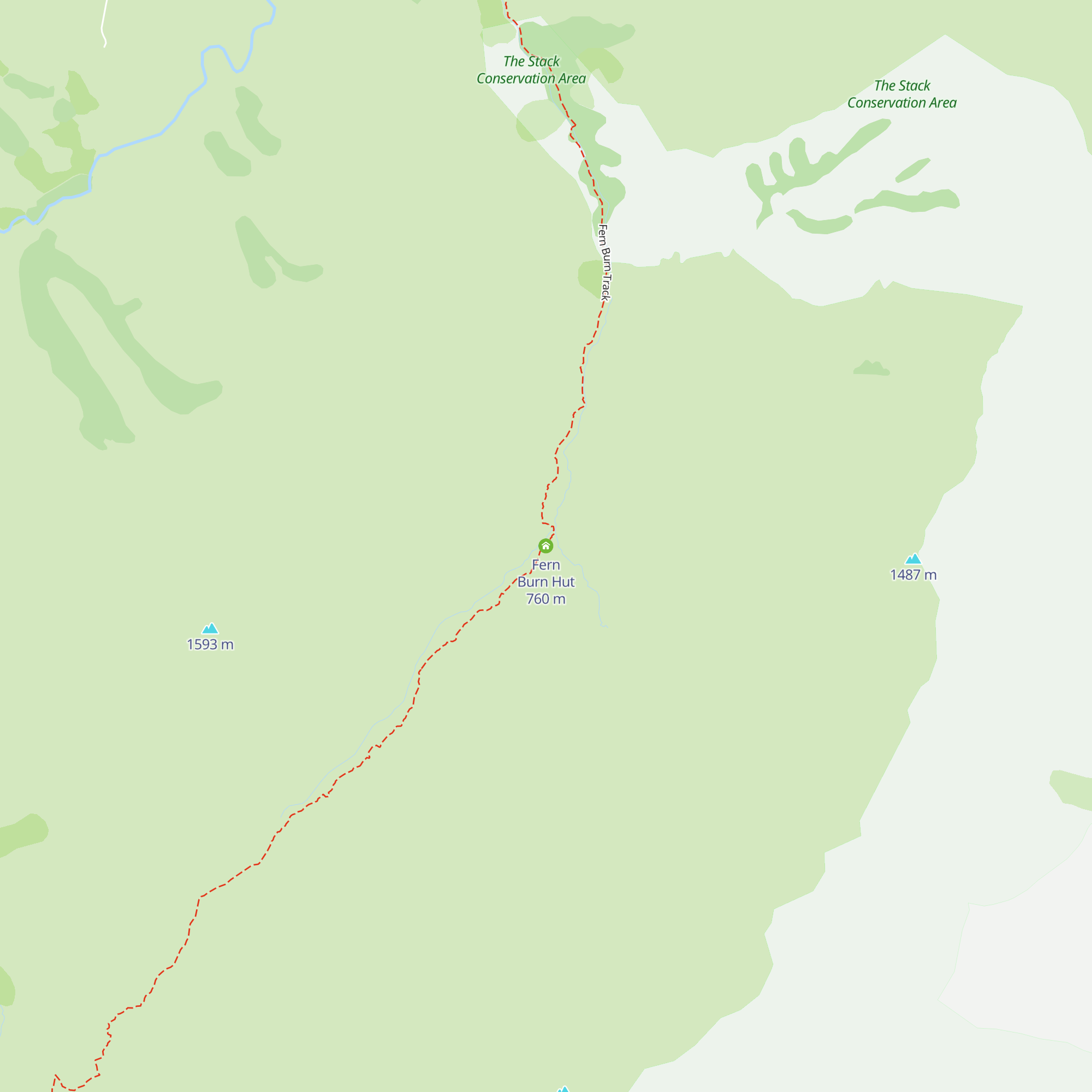 Fern Burn Hut map