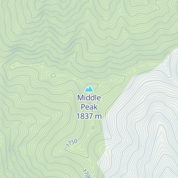 Map of Middle Peak