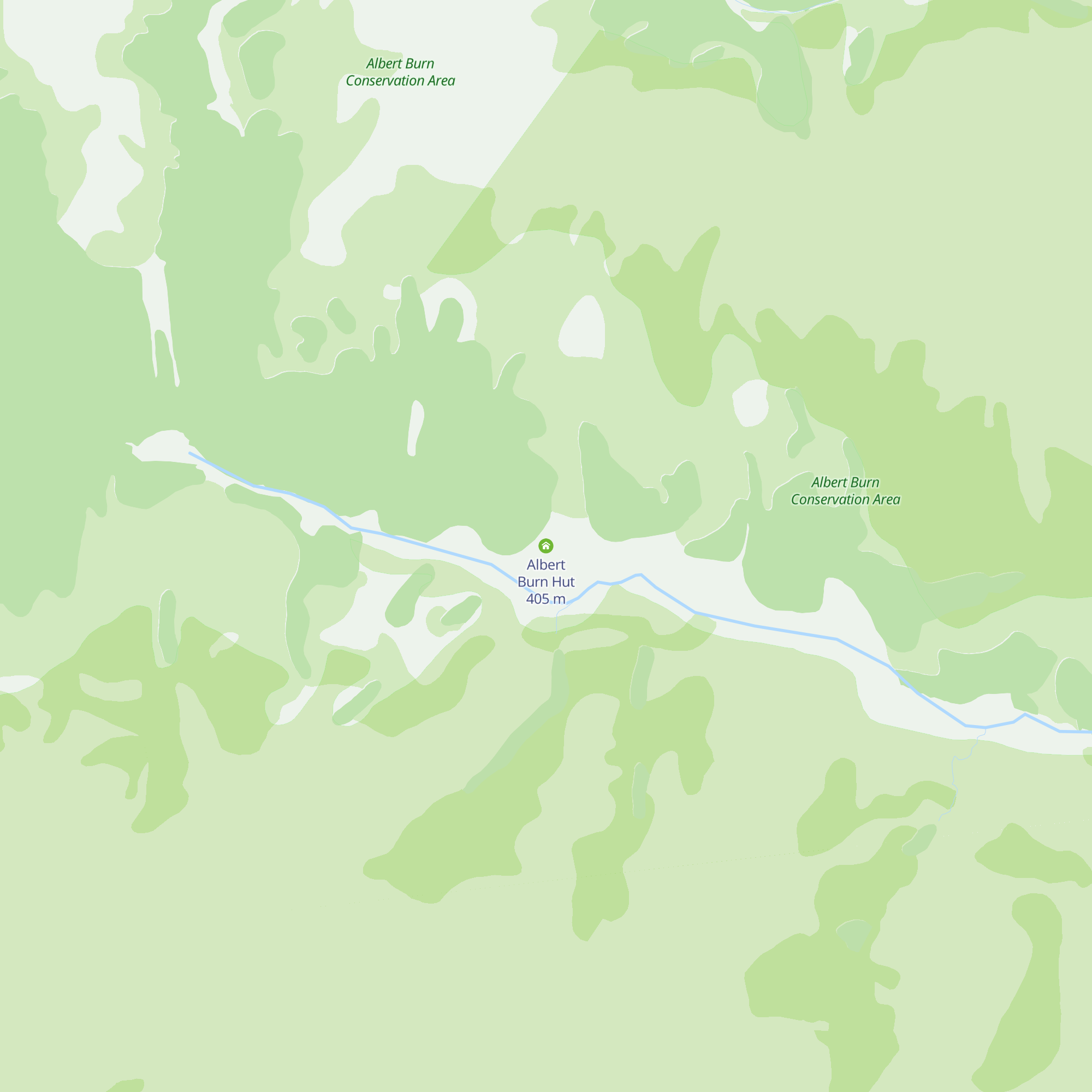 Albert Burn Hut map