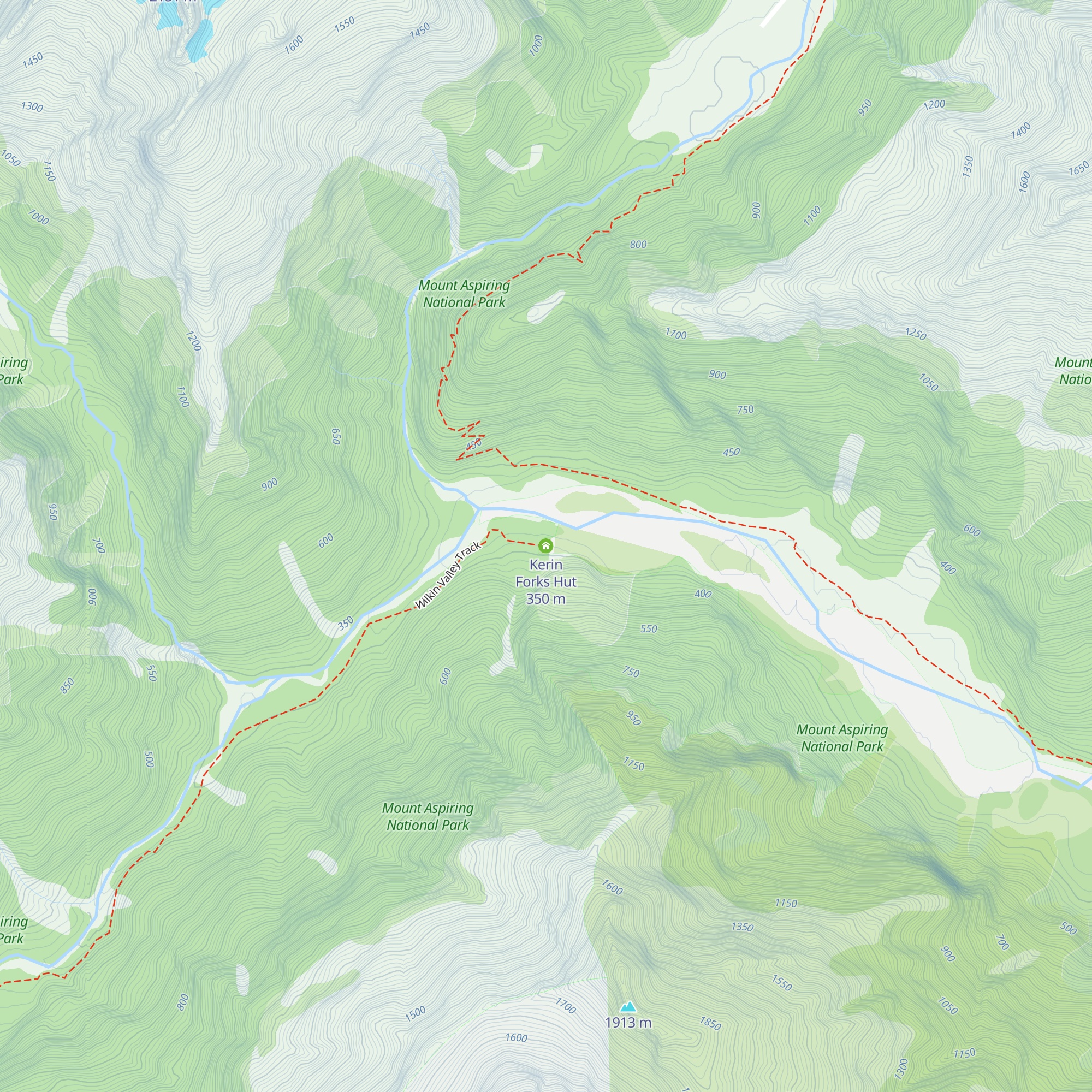 Kerin Forks Hut map