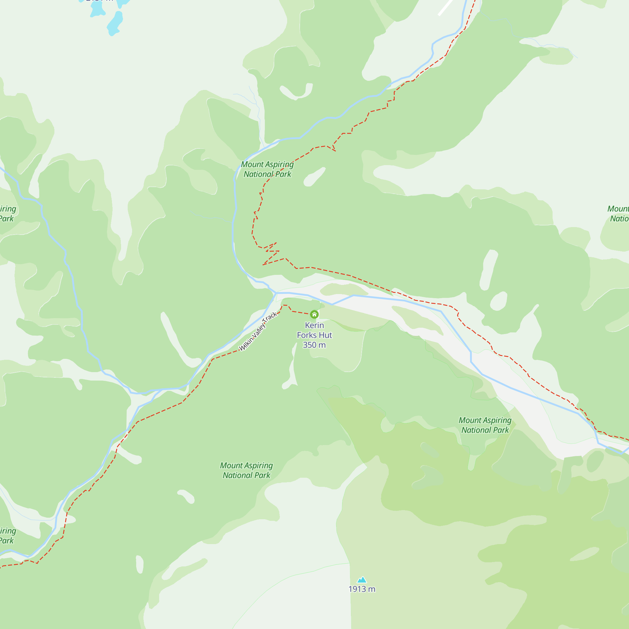 Kerin Forks Hut map