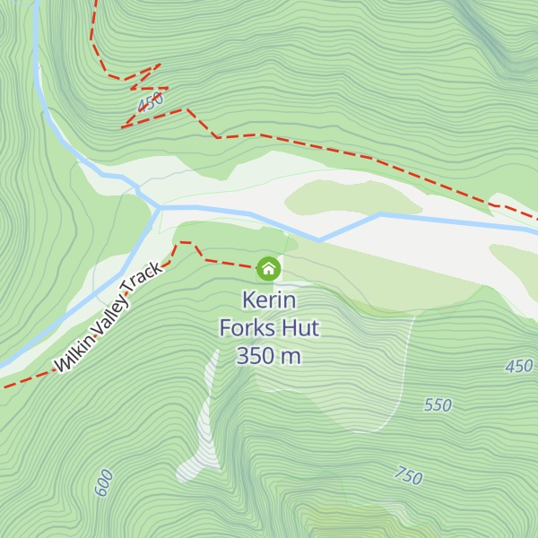 Map of Kerin Forks Hut