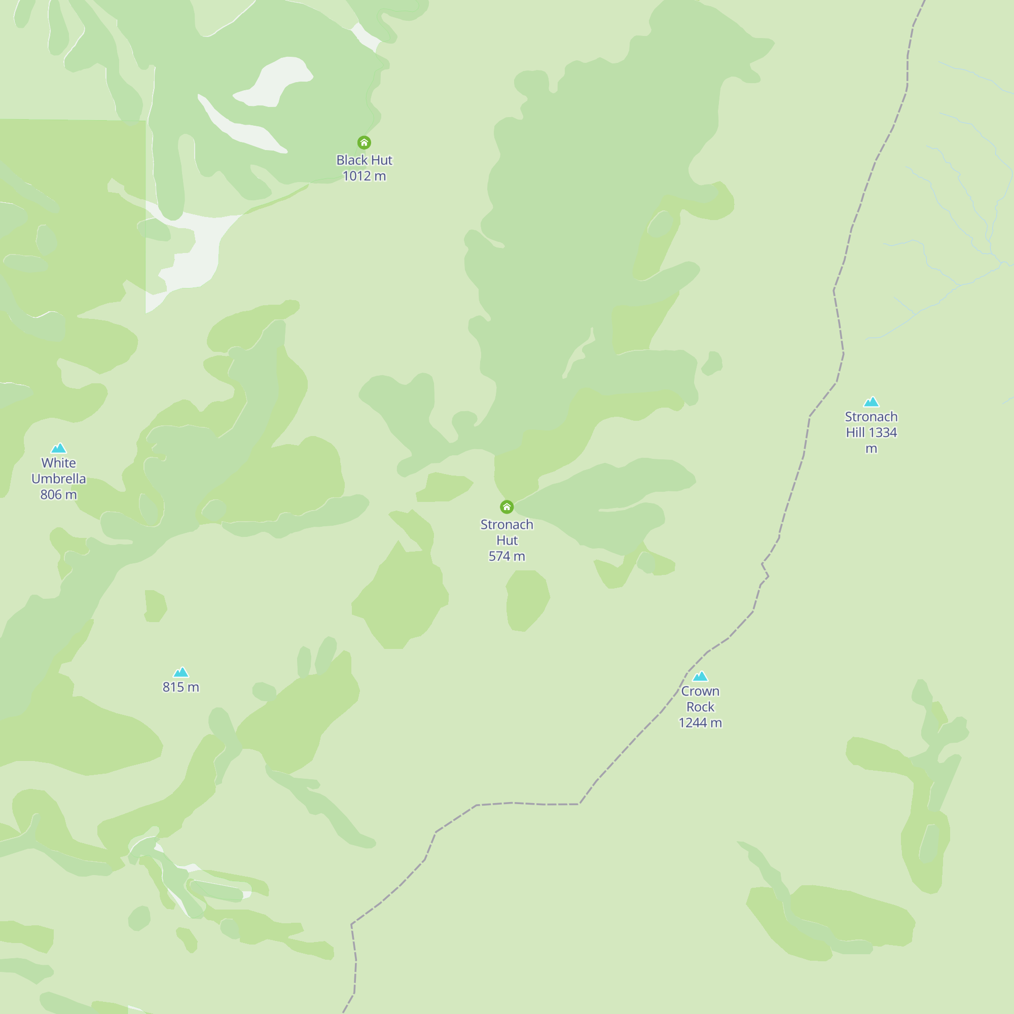 Stronach Hut map