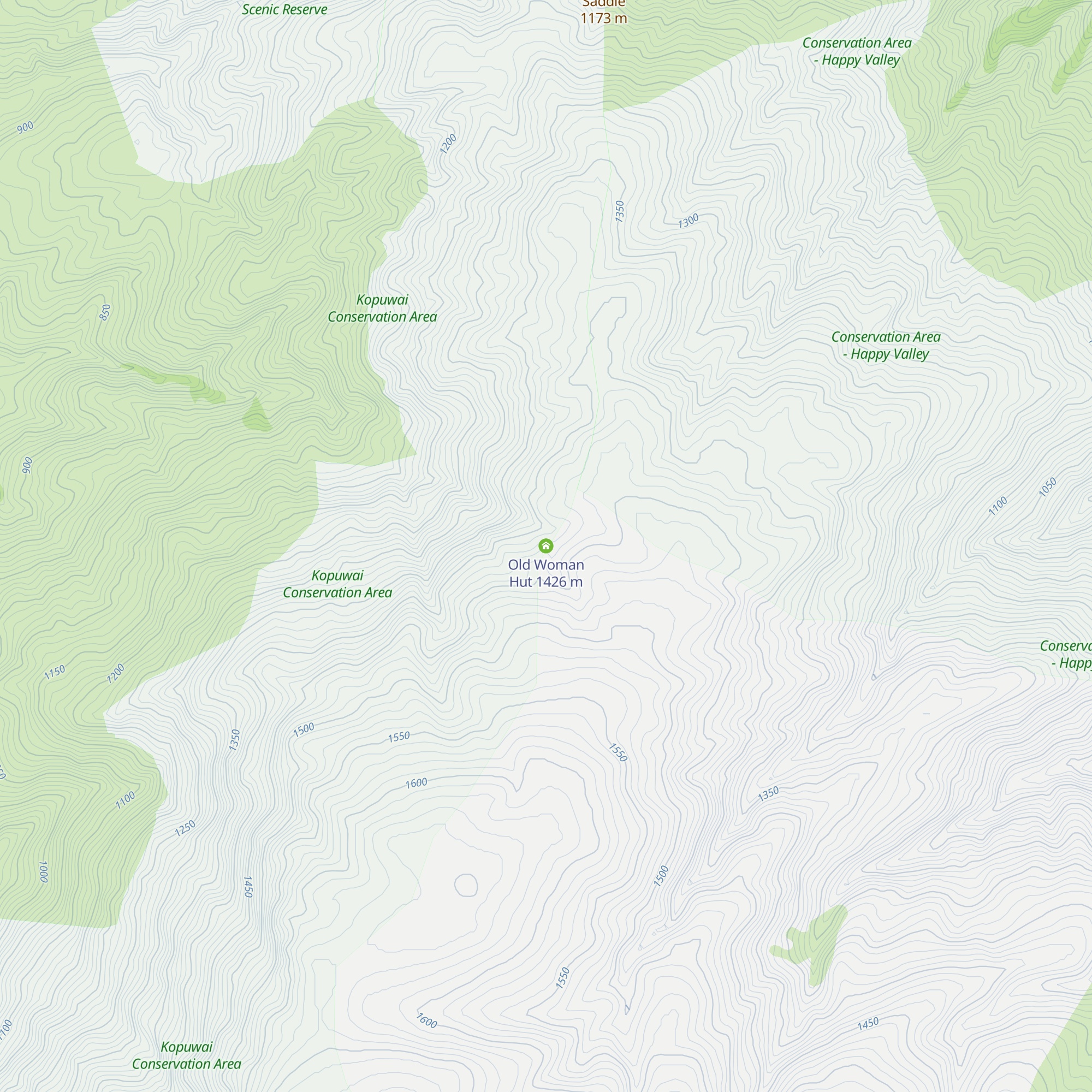 Old Woman Hut map