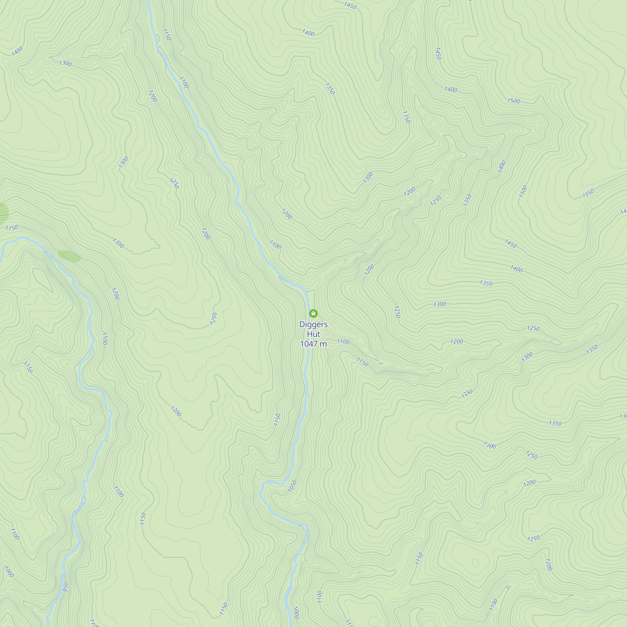 Diggers Hut map