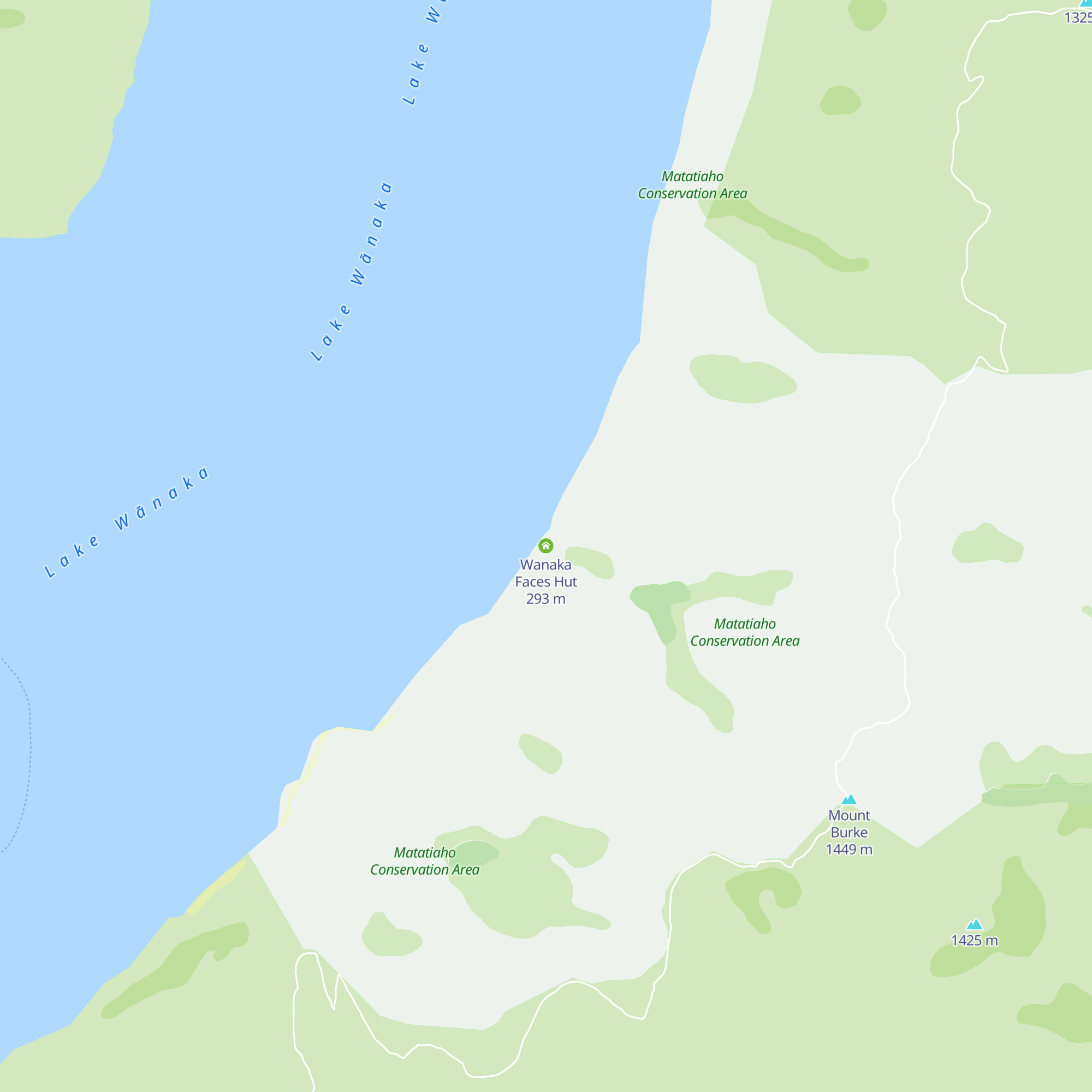 Wanaka Faces Hut map