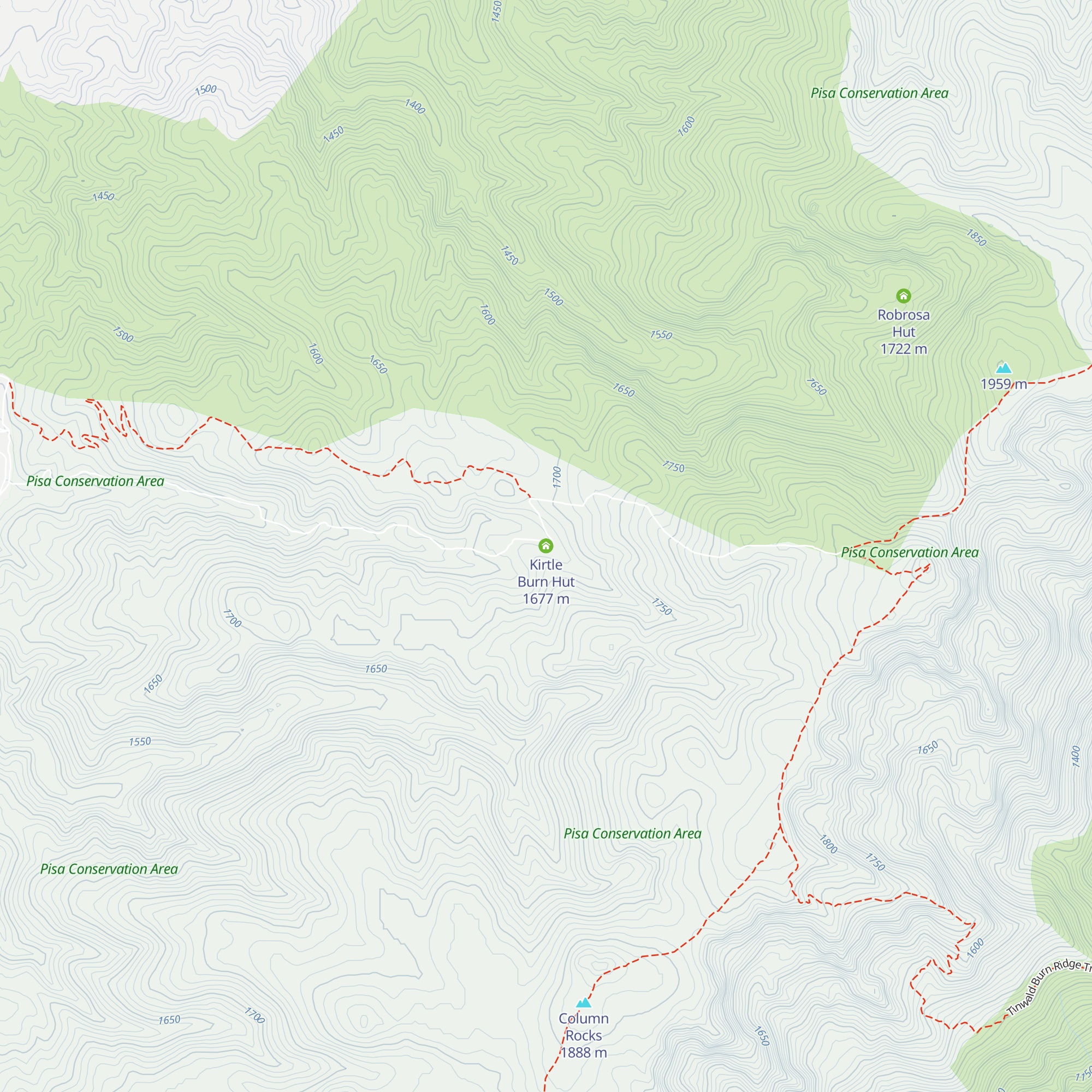 Kirtle Burn Hut map