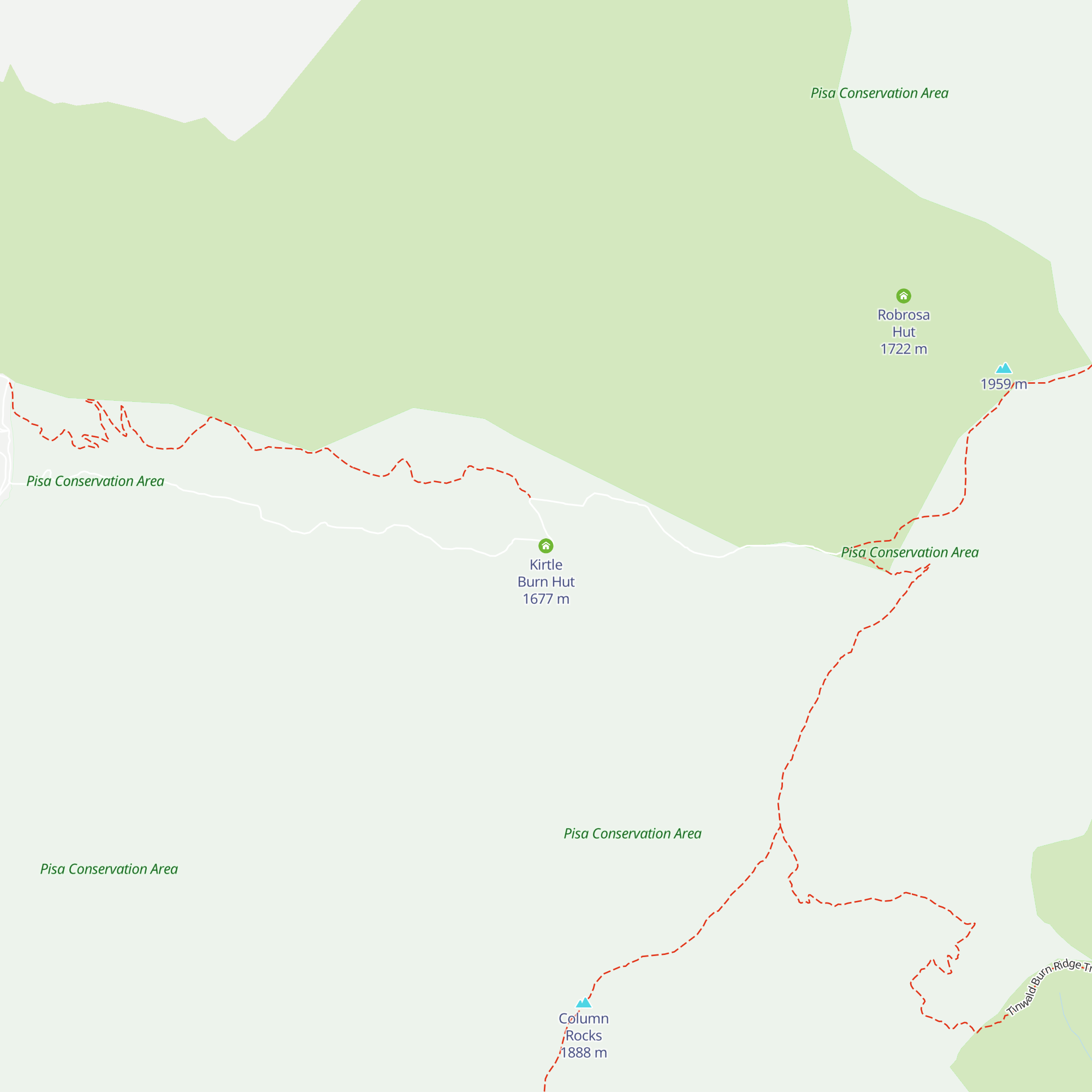 Kirtle Burn Hut map