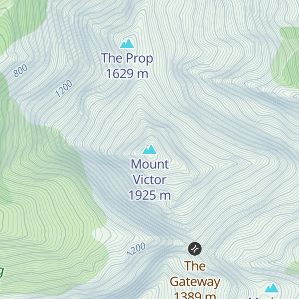 Map of Mount Victor