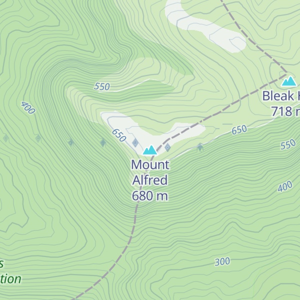 Map of Mount Alfred