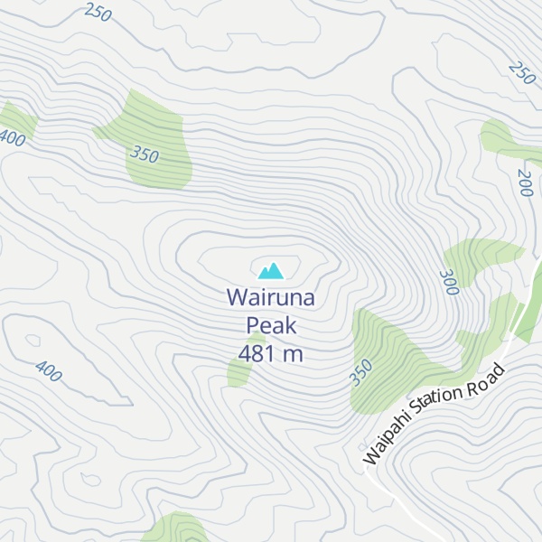 Map of Wairuna Peak