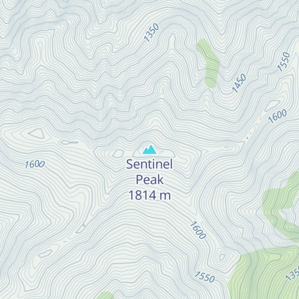 Map of Sentinel Peak
