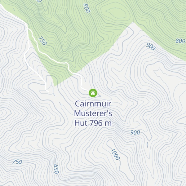 Map of Cairnmuir Musterer's Hut