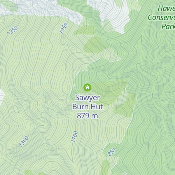 Map of Sawyer Burn Hut